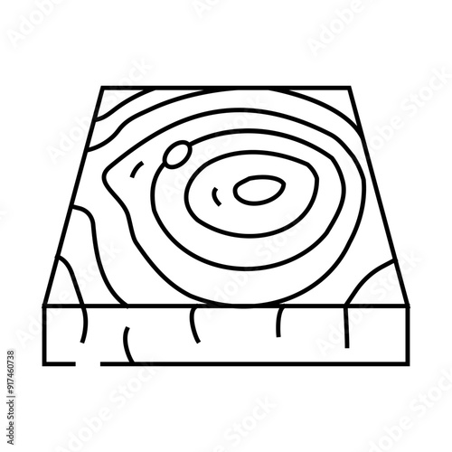 wooden floor line icon vector. wooden floor sign. isolated contour symbol black illustration