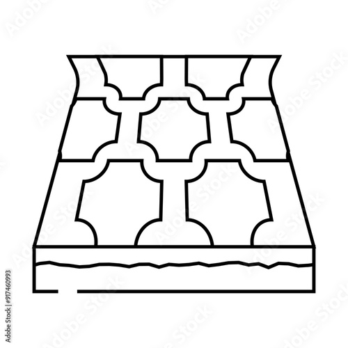 linoleum layer floor line icon vector. linoleum layer floor sign. isolated contour symbol black illustration