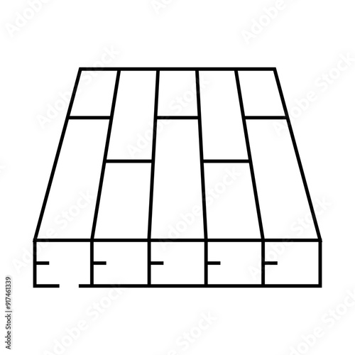 batten floor line icon vector. batten floor sign. isolated contour symbol black illustration
