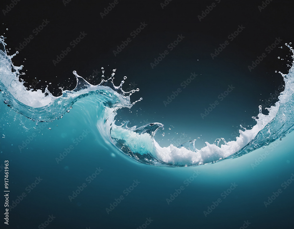 Fototapeta premium Close-up of fresh freshwater, which is dynamic and vital for the survival of living organisms due to its special properties