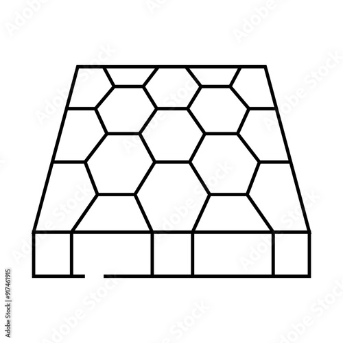 sport ground floor layer line icon vector. sport ground floor layer sign. isolated contour symbol black illustration