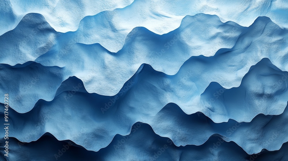 The image is a blue wave with a lot of white snow The image is a blue wave with a lot of white snow