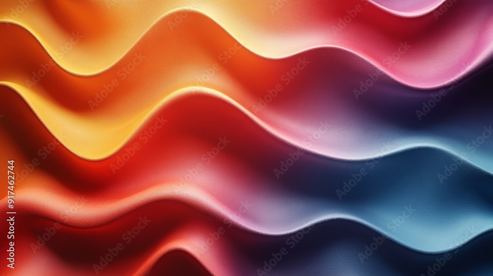 A colorful wave with a blue stripe A colorful wave with a blue stripe