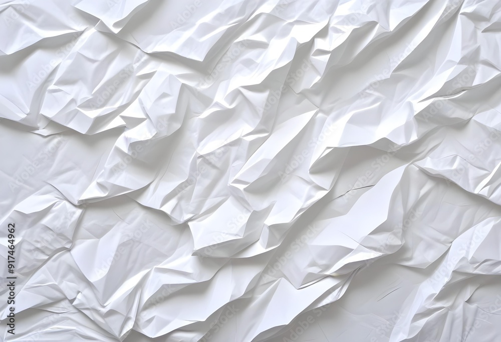 Crumpled white paper texture