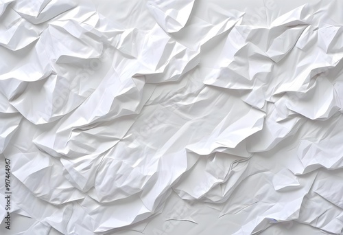 Crumpled white paper texture