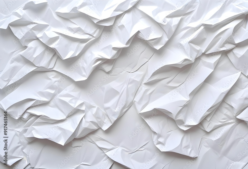 Obraz premium Crumpled white paper texture