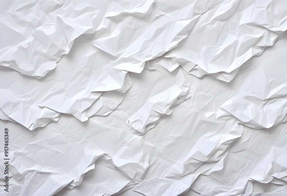 Obraz premium Crumpled white paper texture