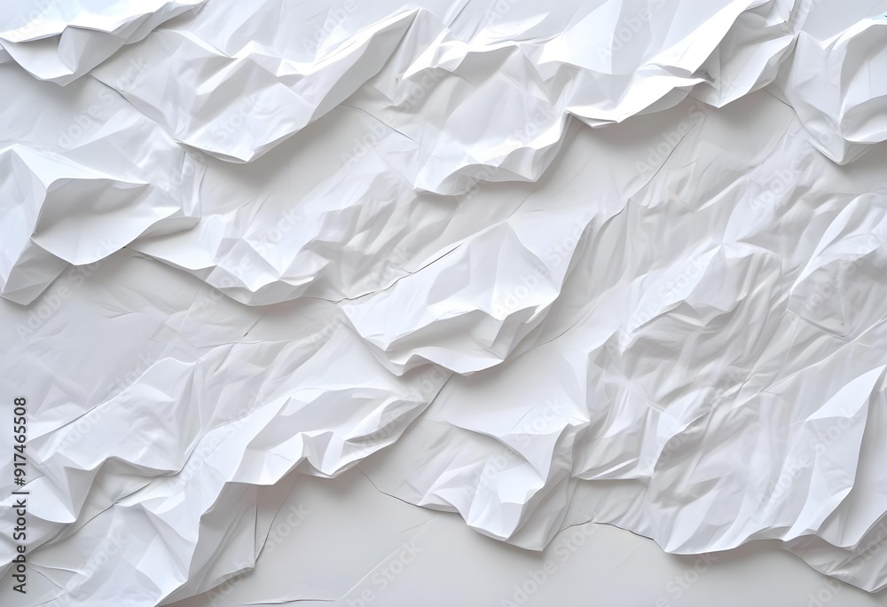 Crumpled white paper texture