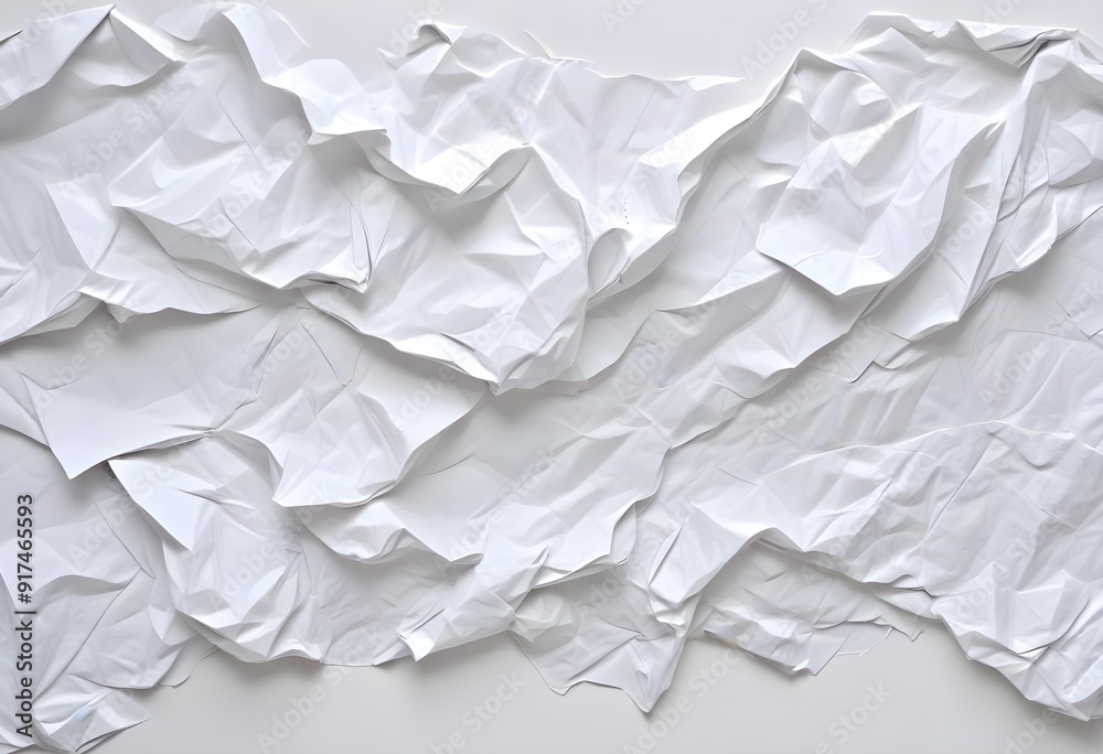 Crumpled white paper texture Crumpled white paper texture