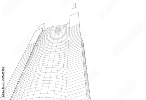 Building construction 3d rendering