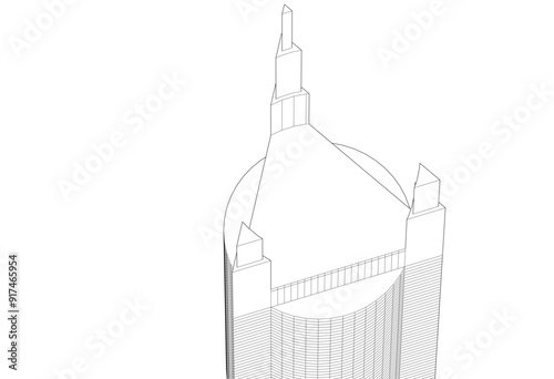 Building construction 3d rendering