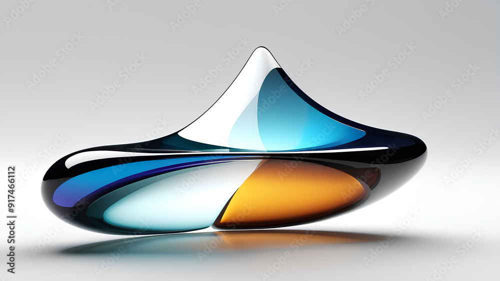 Fototapeta premium Abstract Glass Shapes in 3D Rendering