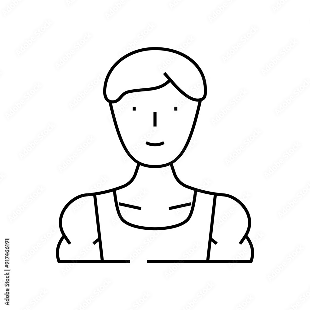 sportsman athlete man line icon vector. sportsman athlete man sign. isolated contour symbol black illustration sportsman athlete man line icon vector. sportsman athlete man sign. isolated contour symbol black illustration