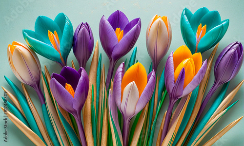 vibrant bouquet of colorful flowers beautifully arranged.