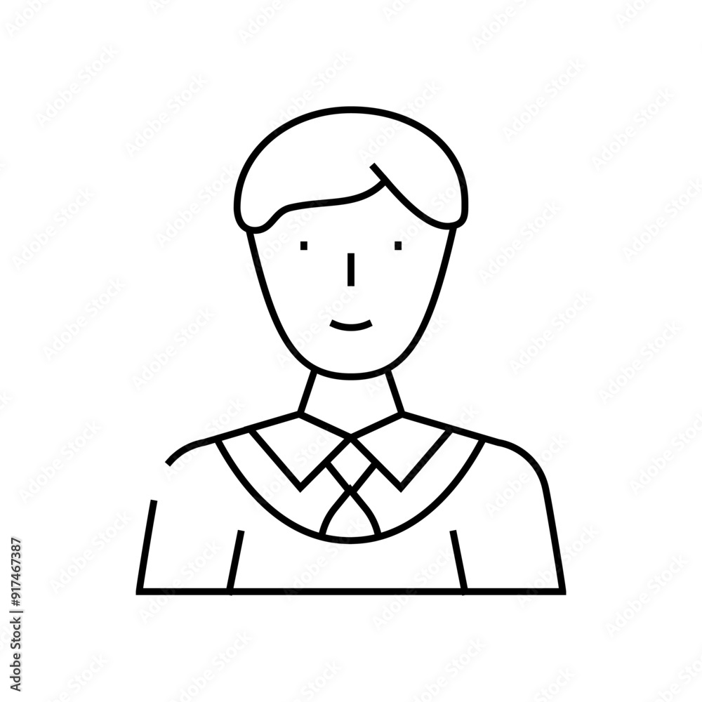 diligent family man line icon vector. diligent family man sign. isolated contour symbol black illustration diligent family man line icon vector. diligent family man sign. isolated contour symbol black illustration