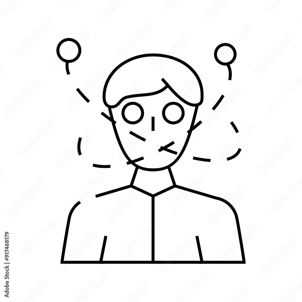 madness guy line icon vector. madness guy sign. isolated contour symbol black illustration madness guy line icon vector. madness guy sign. isolated contour symbol black illustration