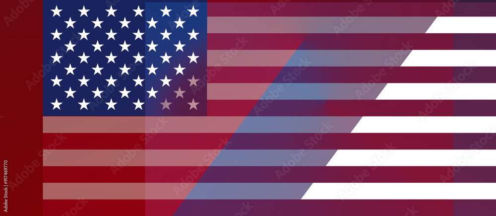 Obraz premium creative abstract background as the flag of the United States of America, USA