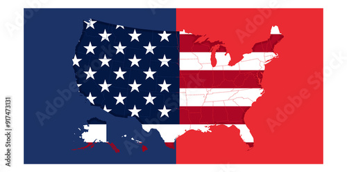 map with state borders as c...