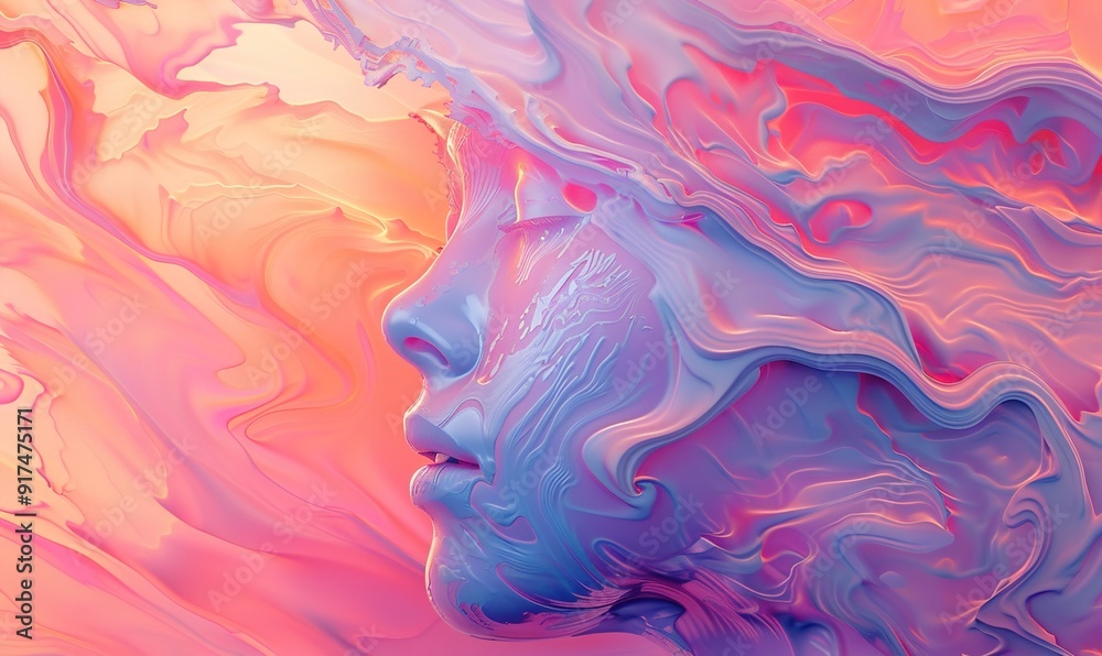 woman face wallpaper background combines element of art to create an abstract image Generate AI woman face wallpaper background combines element of art to create an abstract image Generate AI