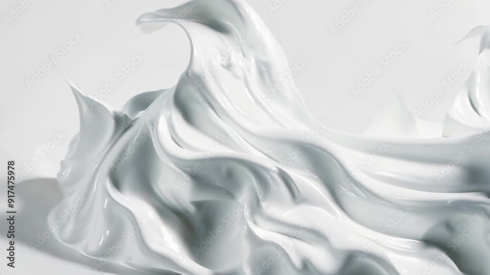 This is a high-resolution   of shiny liquid with waves, possibly used for backgrounds or textures in graphic design. The smooth and reflective properties make