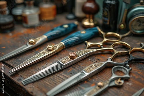 Top quality barber scissors and premium hairdressing tools for expert professional stylists