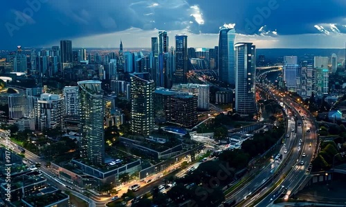 Wallpaper Mural Cityscape at Dusk Torontodigital.ca
