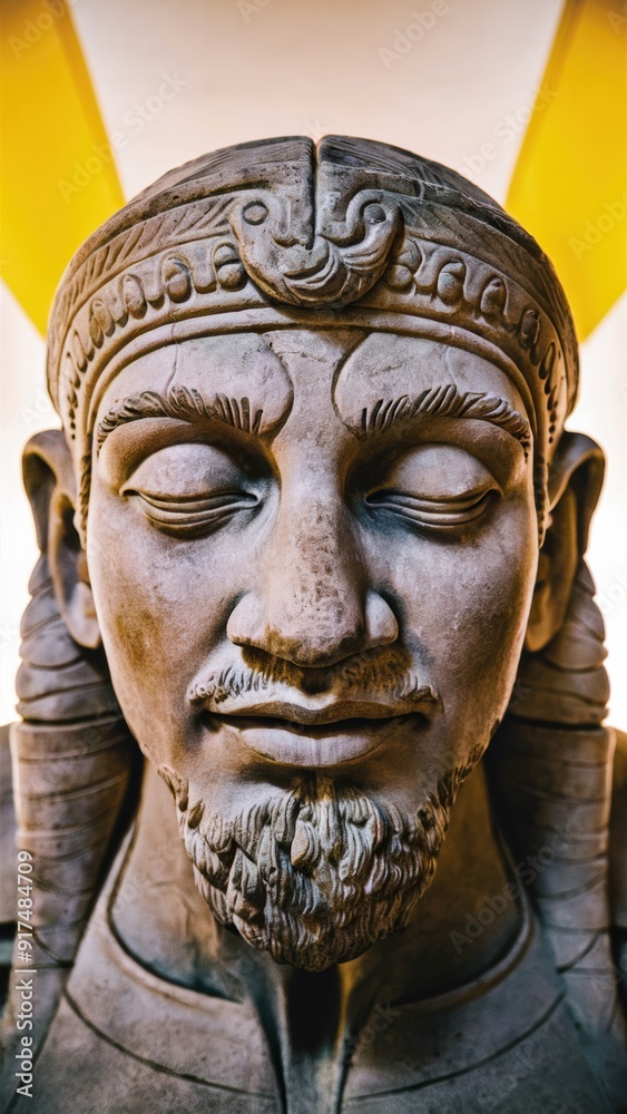 A close up of a statue with an open mouth and eyes, AI A close up of a statue with an open mouth and eyes, AI