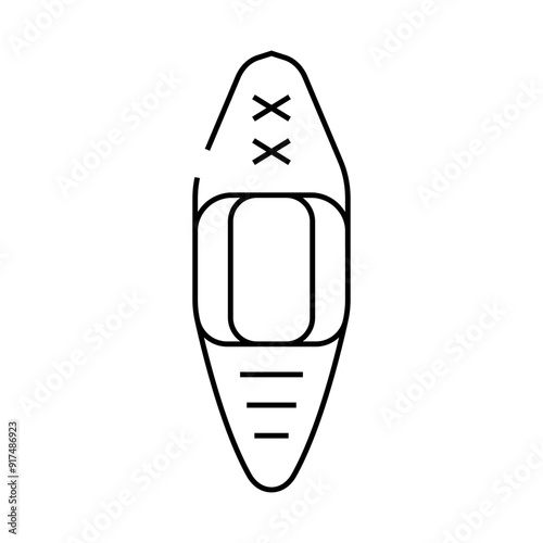 kayak water sport line icon vector. kayak water sport sign. isolated contour symbol black illustration