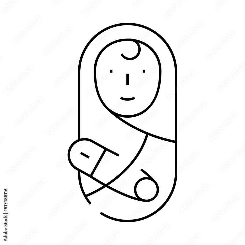 newborn baby in divorce line icon vector. newborn baby in divorce sign. isolated contour symbol black illustration newborn baby in divorce line icon vector. newborn baby in divorce sign. isolated contour symbol black illustration
