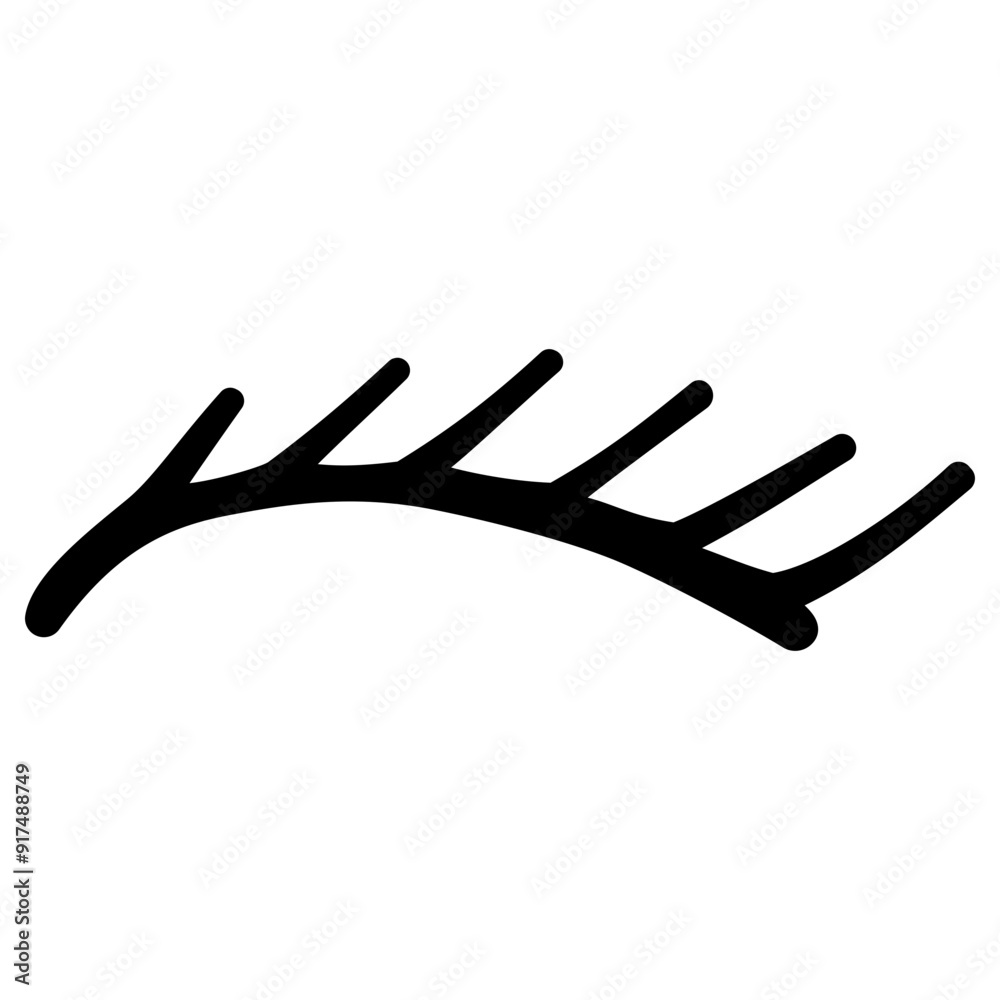 Fototapeta premium Lashes Line Icon Vector Illustration