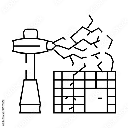 electromagnetic equipment line icon vector. electromagnetic equipment sign. isolated contour symbol black illustration