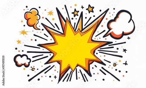 Comic Book Explosion Illustration