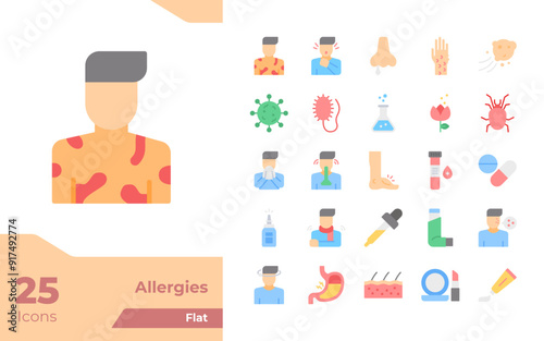 Allergies Flat Icons