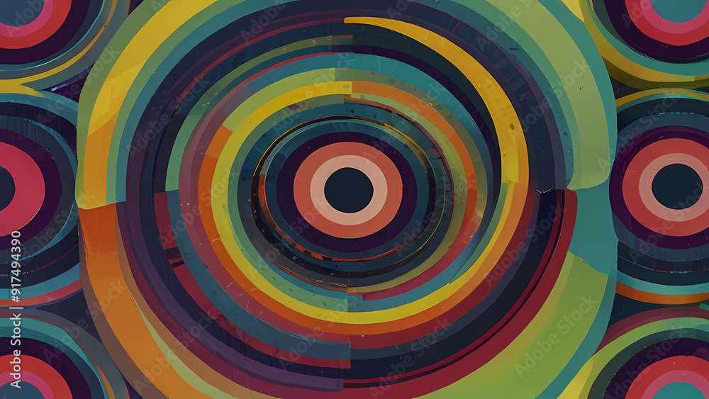 Abstract background using concentric circles that ripple outward, gradually changing in color and opacity Abstract background using concentric circles that ripple outward, gradually changing in color and opacity