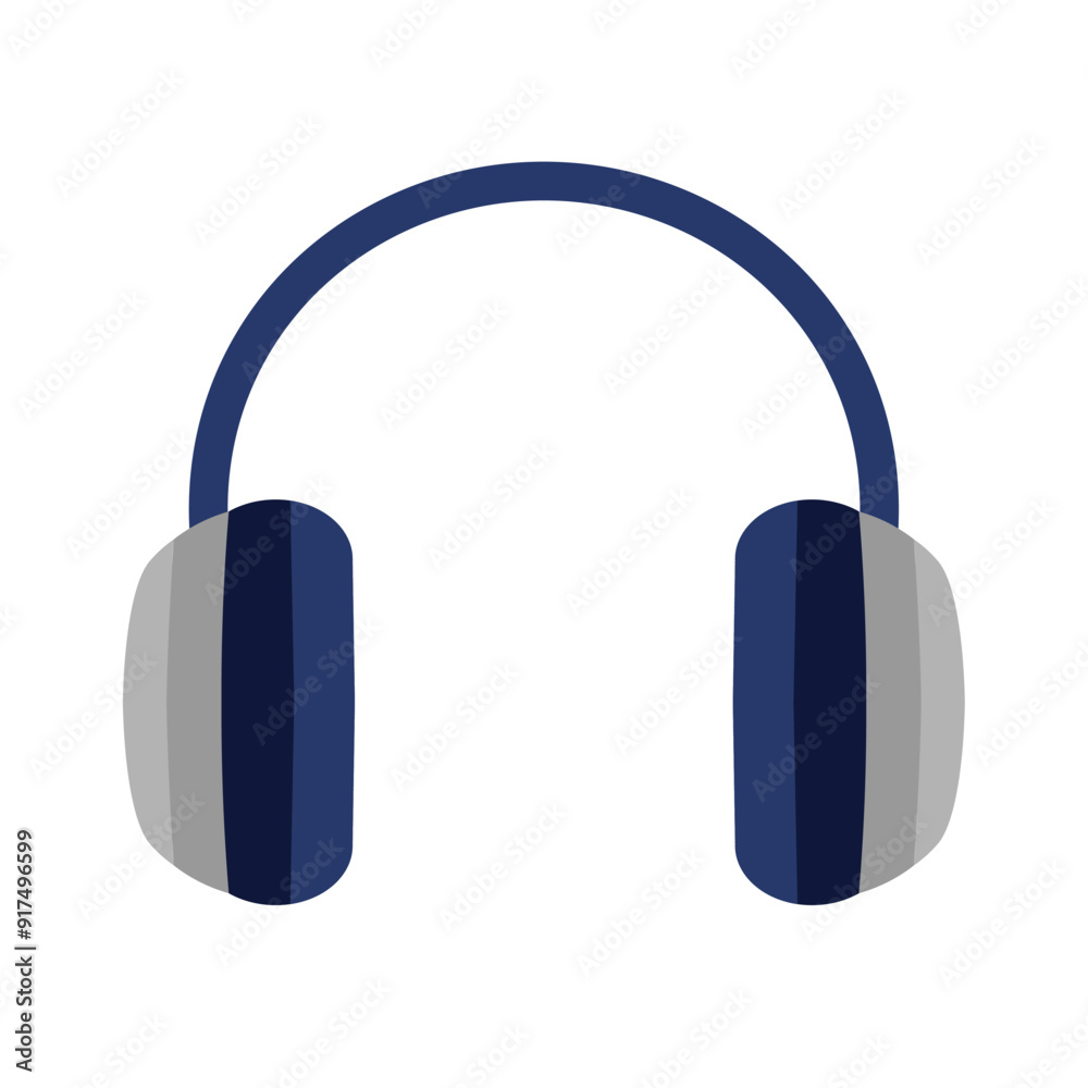 Simple headphones icon vector, headphone flat illustration design, earmuff clip art isolated on white background Simple headphones icon vector, headphone flat illustration design, earmuff clip art isolated on white background