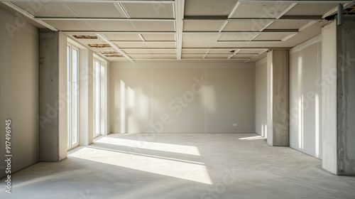 product backlight rendering hall evening parametric stone luxury wall perspective showroom interior gradient gray architecture concept 3d aluminum abstract nobody minimalist rendering concrete texture