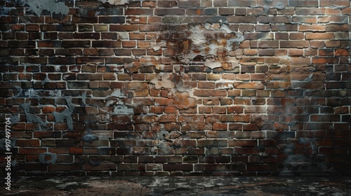 Brick wall backdrop, empty area