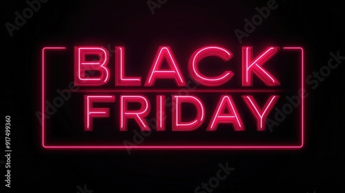 A vibrant neon sign showcasing Black Friday sales. Perfect for promotions, advertisements, and seasonal marketing.