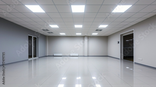 empty corridor in a modern office