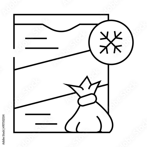 khinkali frozen meal line icon vector. khinkali frozen meal sign. isolated contour symbol black illustration