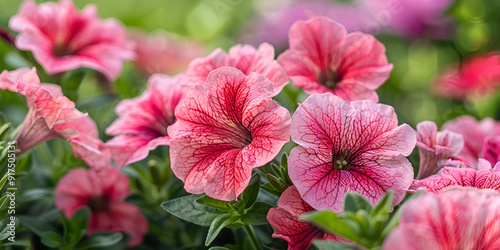 A bunch of flowers that are pink and purple
