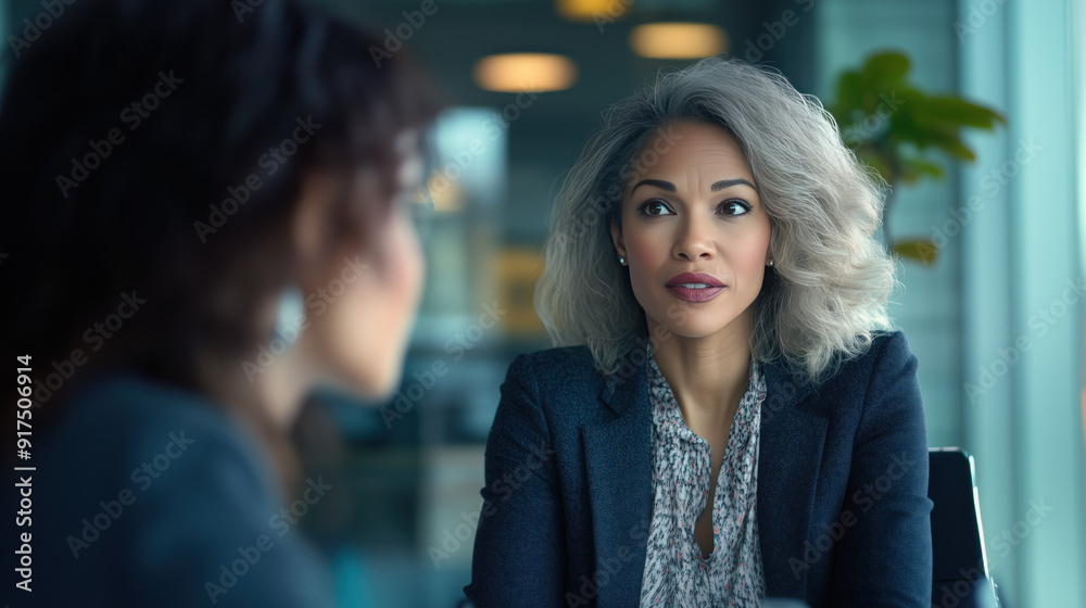 Fototapeta premium black businesswoman in discussion business meeting negotiation