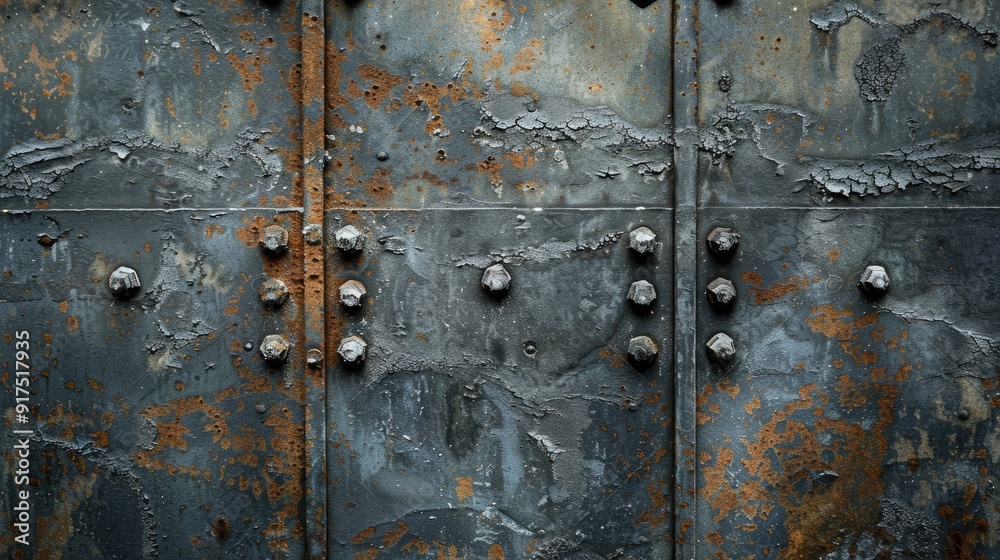 Metal steel brutal texture in horizontal panoramic design for pattern and backdrop.