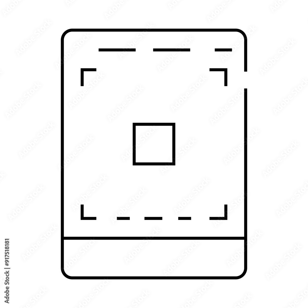 tablet photo camera app line icon vector. tablet photo camera app sign. isolated contour symbol black illustration tablet photo camera app line icon vector. tablet photo camera app sign. isolated contour symbol black illustration