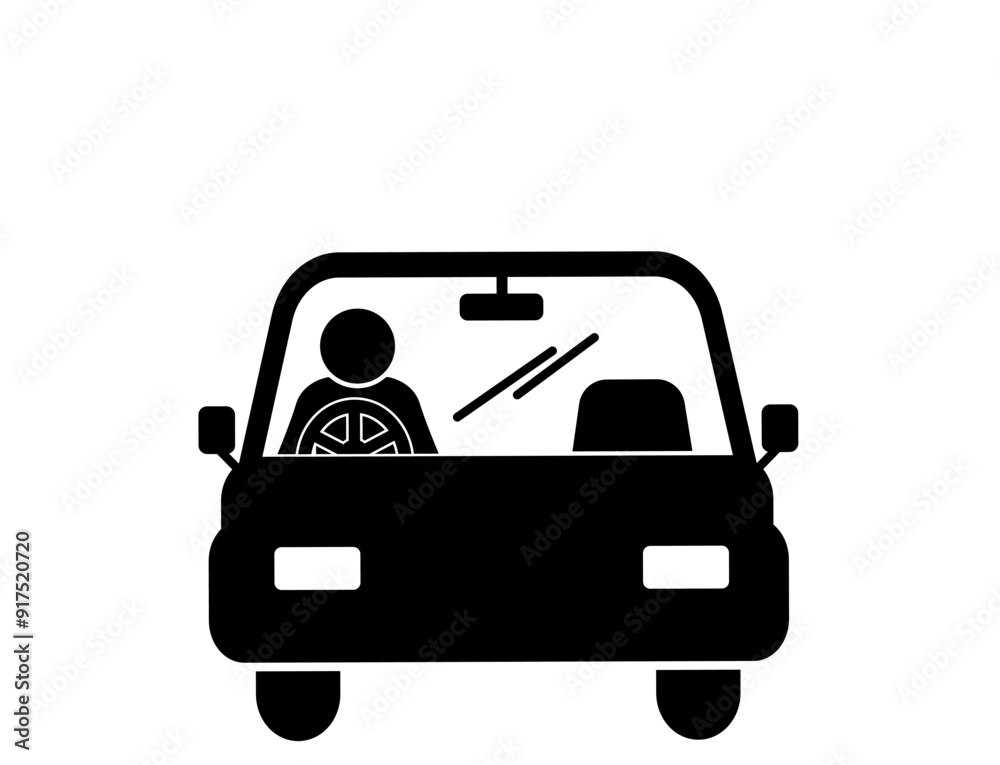 illustration of a man driving a car illustration of a man driving a car