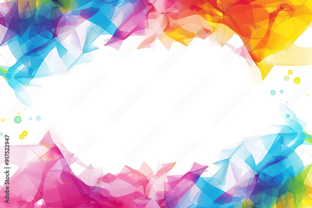 Abstract Colorful Background with Geometric Shapes and White Space for Text Abstract Colorful Background with Geometric Shapes and White Space for Text