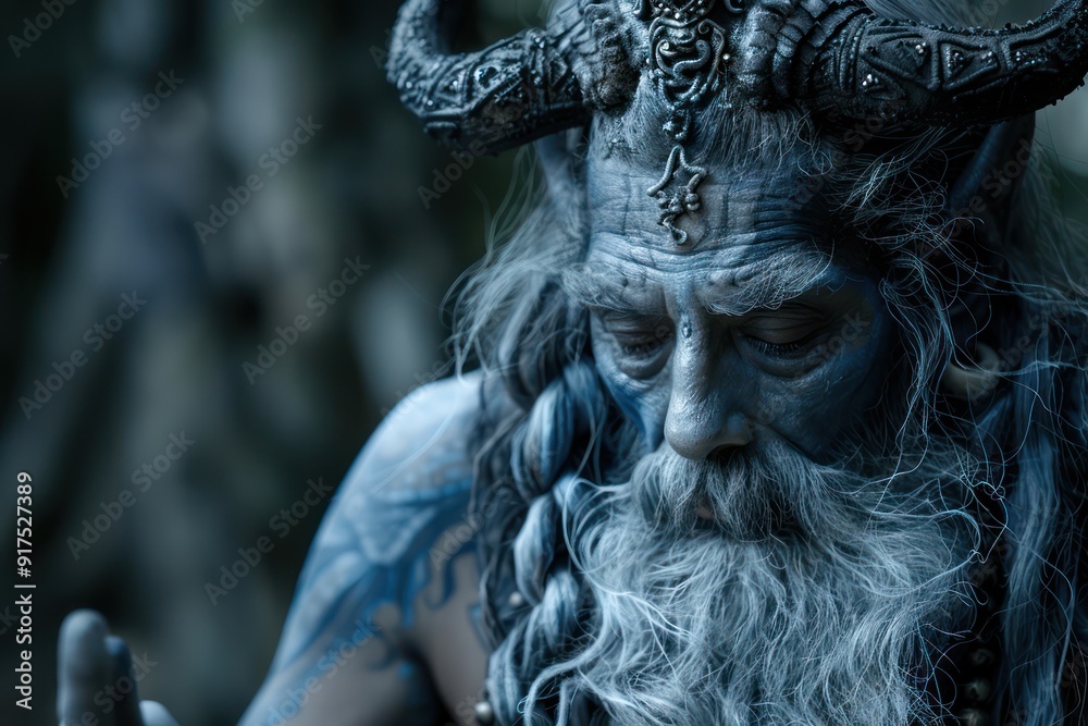Ancient Genie in a Fantastical Realm, Mythical Creature with Legendary Powers, Fantasy Art Illustration Ancient Genie in a Fantastical Realm, Mythical Creature with Legendary Powers, Fantasy Art Illustration