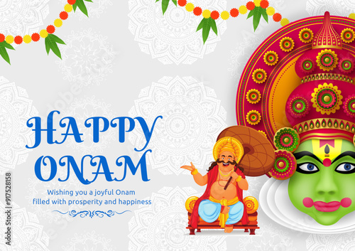 Wallpaper Mural Background for the Happy Onam festival celebration in Kerala, South India Torontodigital.ca