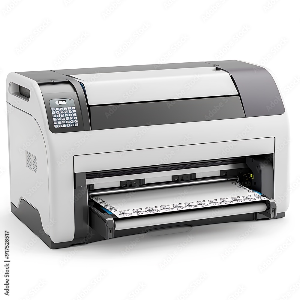 Inkjet printer isolated on white background. Inkjet printer isolated on white background.
