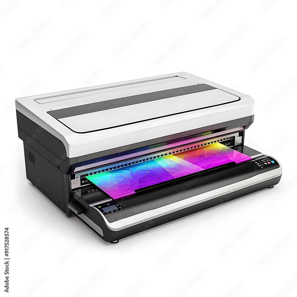 Inkjet printer isolated on white background. Inkjet printer isolated on white background.